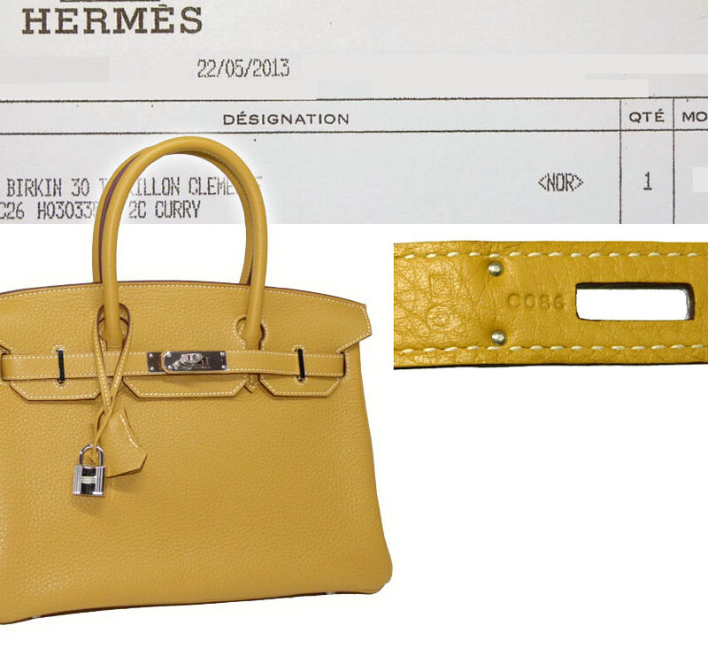 Hermes Birkin 30 Clemence Curry PHW Q Stamp-0