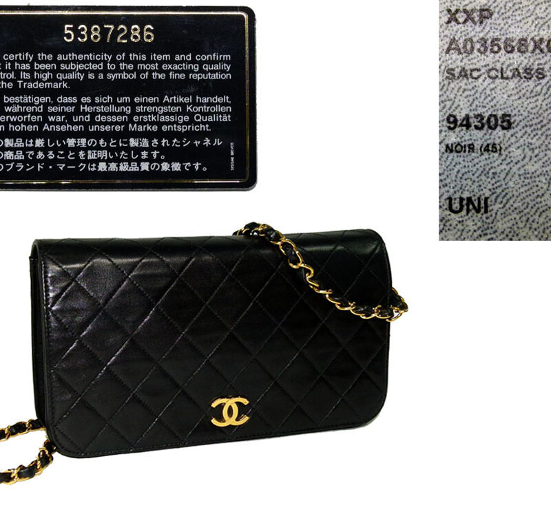 Chanel 5387286 Black Lambskin Classic Flap Gold Hardware / Clutch/ Messenger Bag-0
