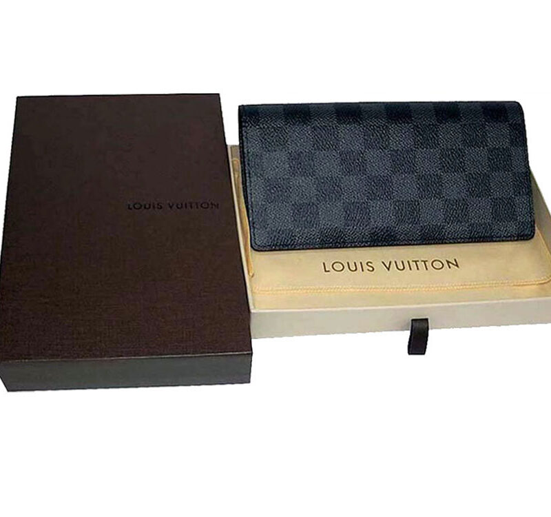 Louis Vuitton N62665 Damier Graphite Canvas Brazza Wallet-0