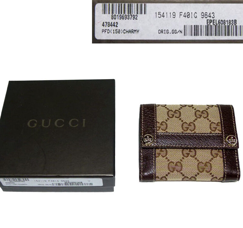 Gucci 154119 Brown GG Charmy Square Wallet-0