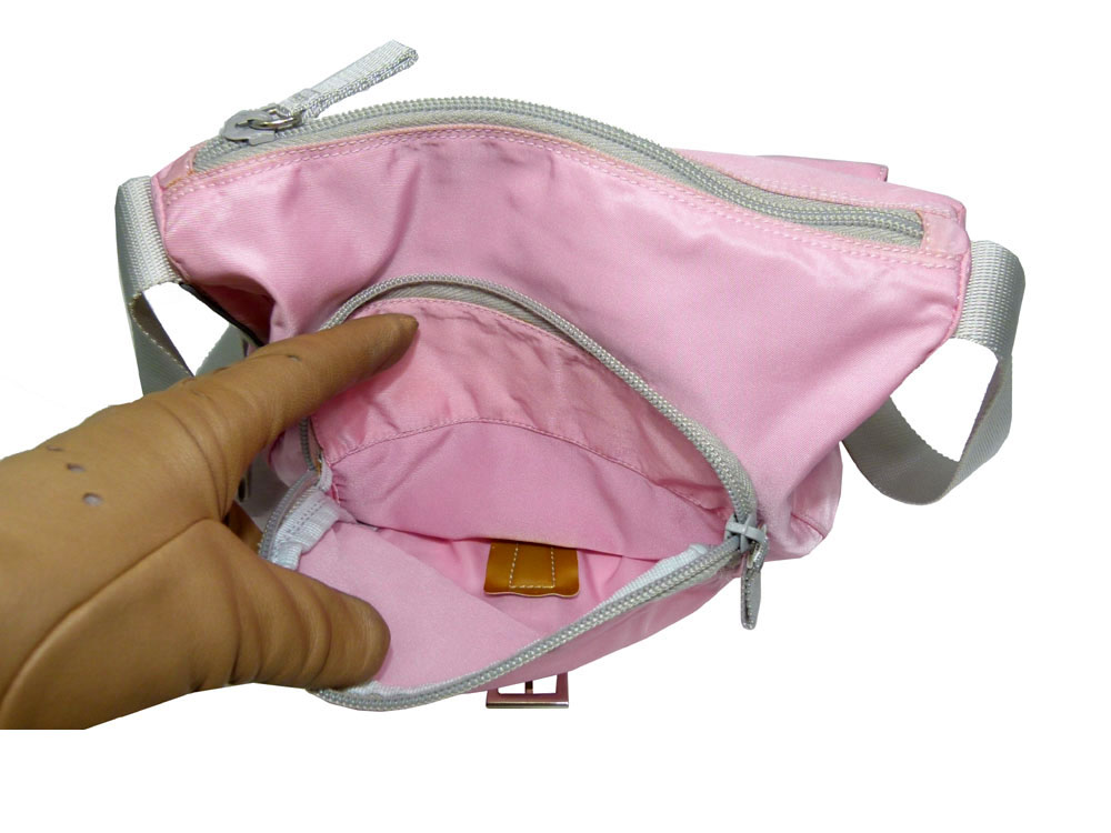 Prada BT8994 Pink Tessuto Nylon Canvas Flap Messenger Bag-25343