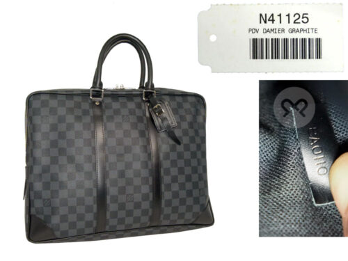 Louis Vuitton N41125 Damier Graphite Porte-Document Bag (BA0110)