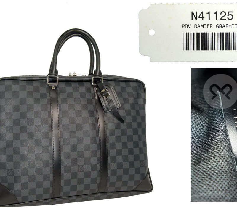Louis Vuitton N41125 Damier Graphite Porte-Document Bag (BA0110)