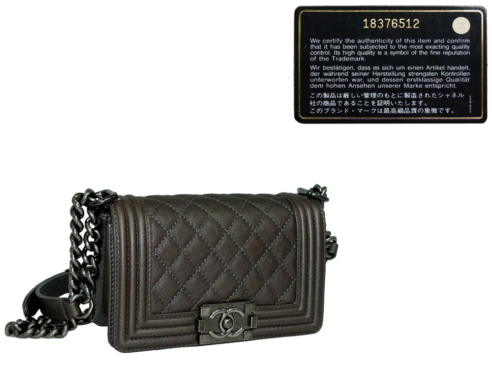 Chanel 18376512 Chanel Boy Gunmetal Grey Small Silver Hardware-0