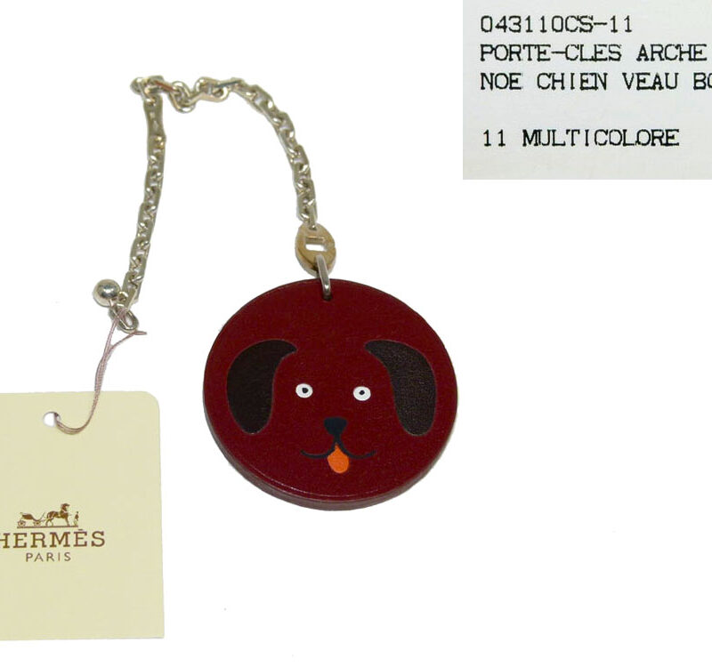 Hermes Dog Leather Bag Charm-0