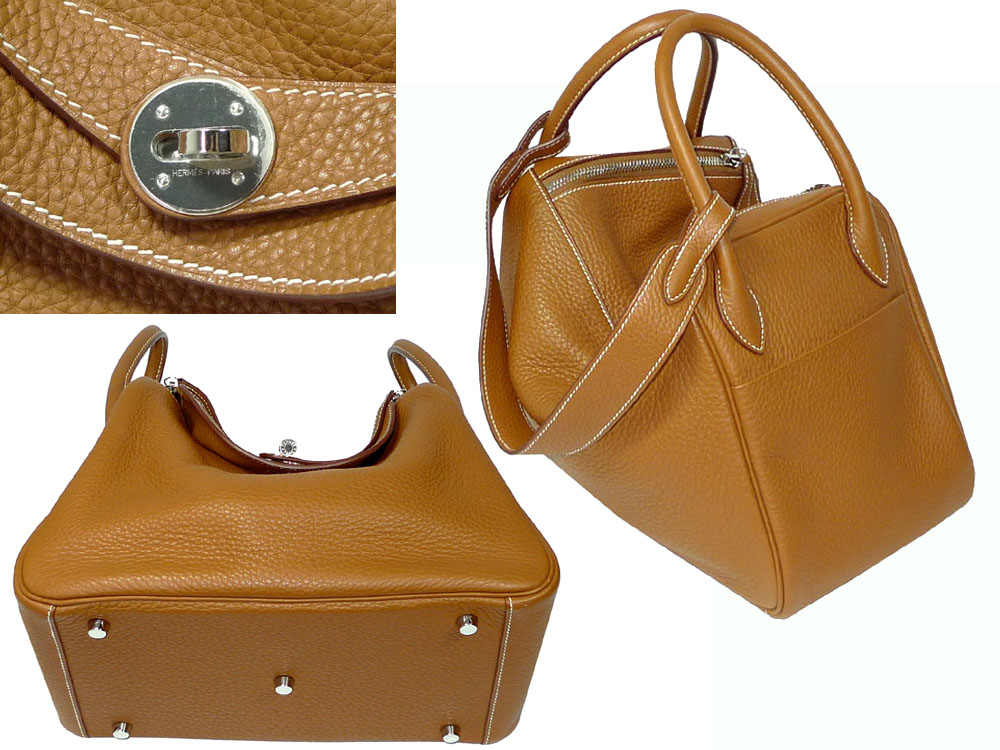 Hermes Lindy 30 Gold 'Q' Stamp Silver Hardware -25876