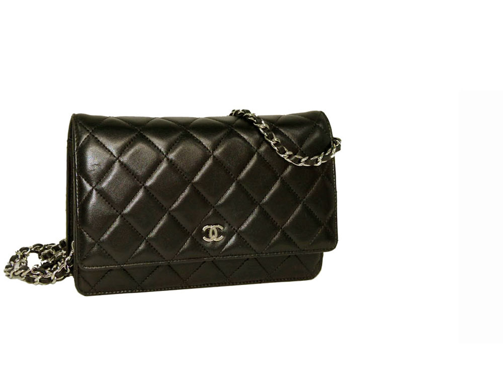 Chanel 14658293 Black Lambskin Wallet on Chain Silver Hardware-0
