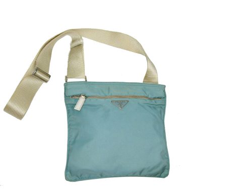 Prada BT0175 Baby BlueTessuto Flat Messenger Bag-0