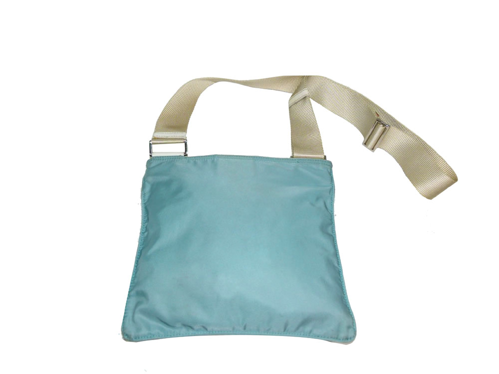 Prada BT0175 Baby BlueTessuto Flat Messenger Bag-25781
