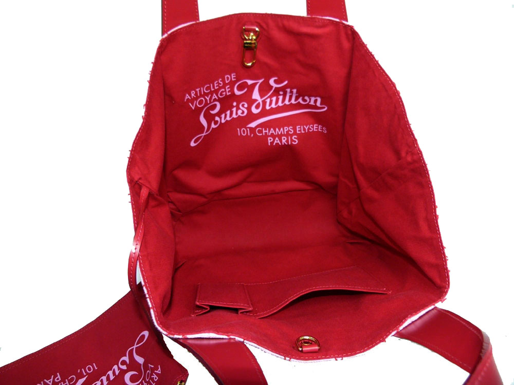Louis Vuitton M95988 Fuschia Cabas Ipanema GM Shopping Tote w Pouch-25820