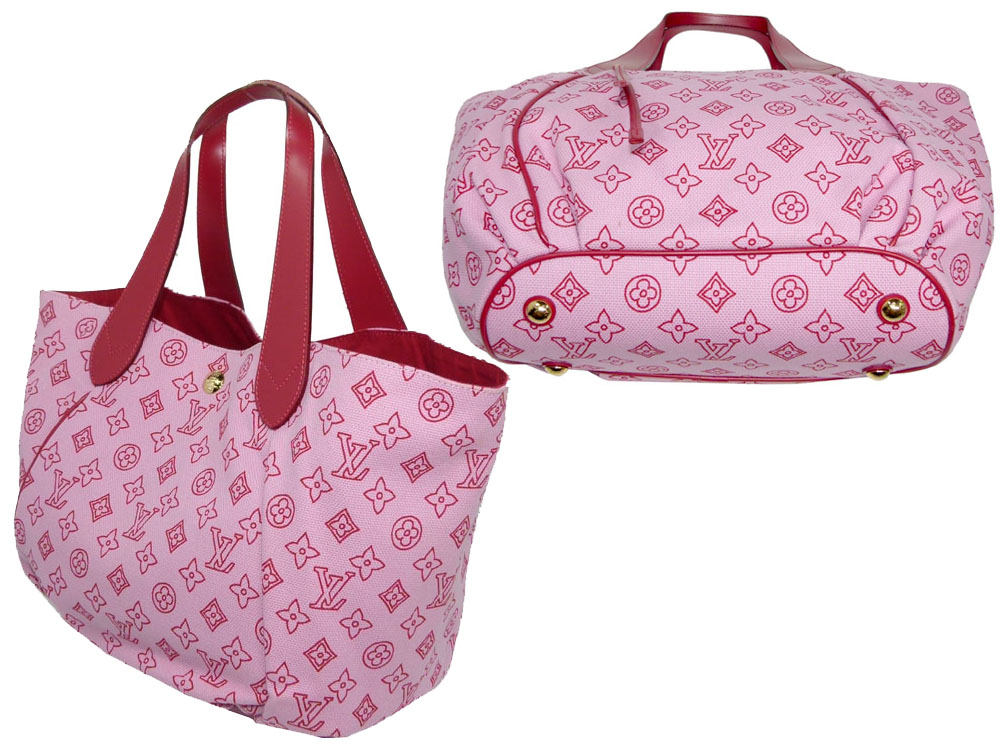 Louis Vuitton M95988 Fuschia Cabas Ipanema GM Shopping Tote w Pouch-25819