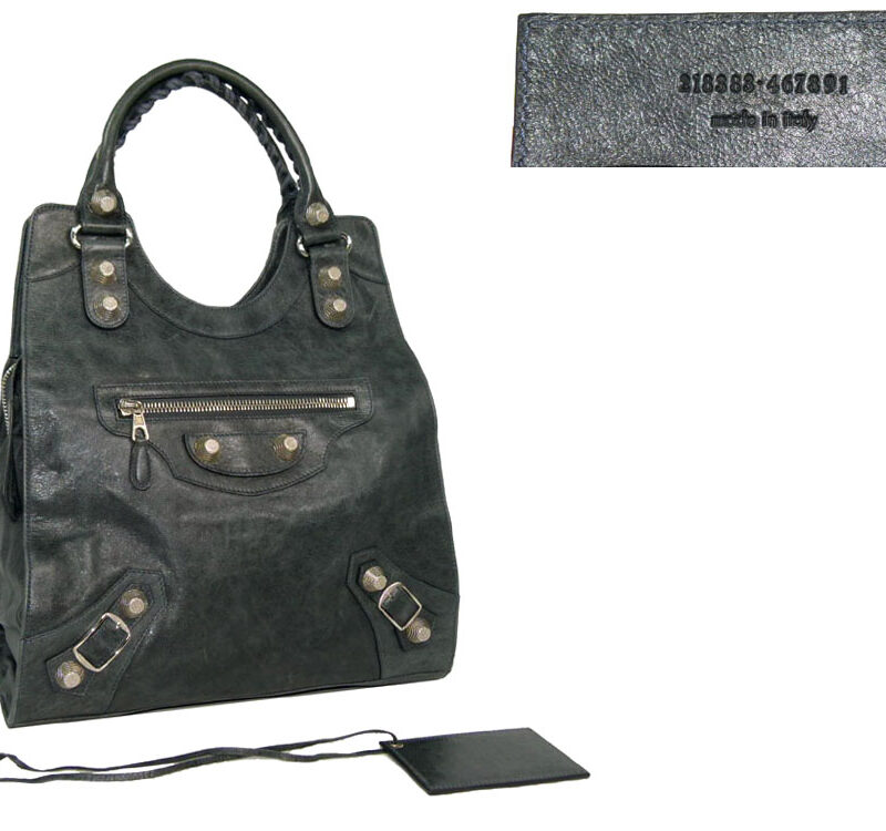 Balenciaga 218383 Dark Grey Giant Brief Silver Hardware-0
