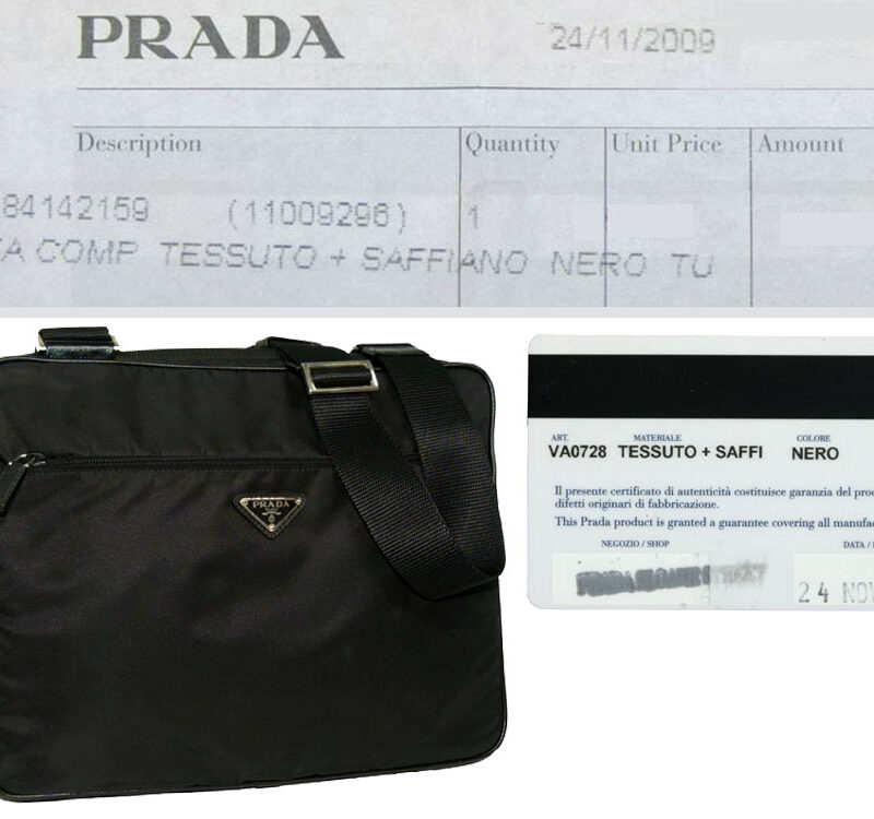 Prada VA0728 Black Tessuto + Saffiano Computer Bag-0