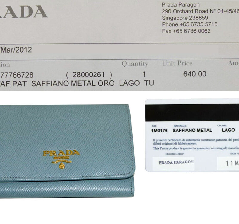 Prada 1M0176 Lagoon Blue Saffiano Metal Bio-fold Wallet-0