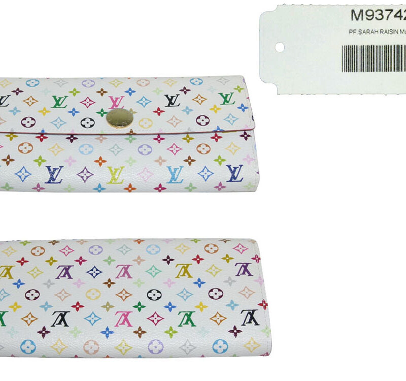 Louis Vuitton M93742 Multicolor White/ Raisin Sarah Wallet (TH2009)-0