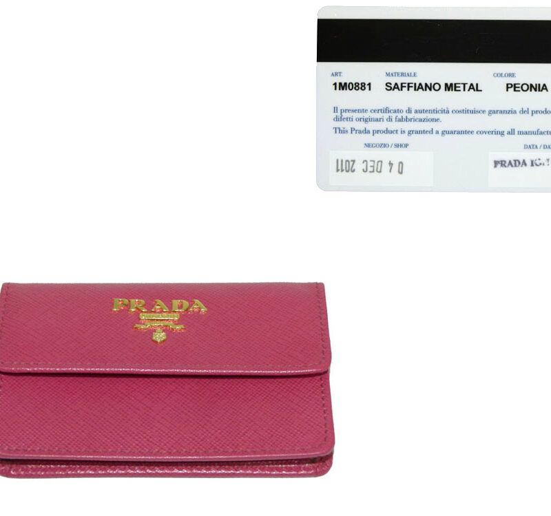Prada 1M0881 Peonia Saffaino Metal Card Holder-0
