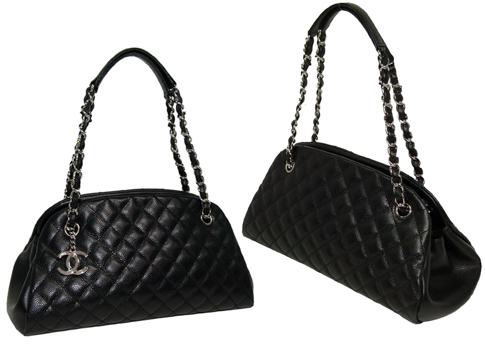 Chanel 17727116 Black Caviar Mademoiselle Medium Silver Hardware-25994