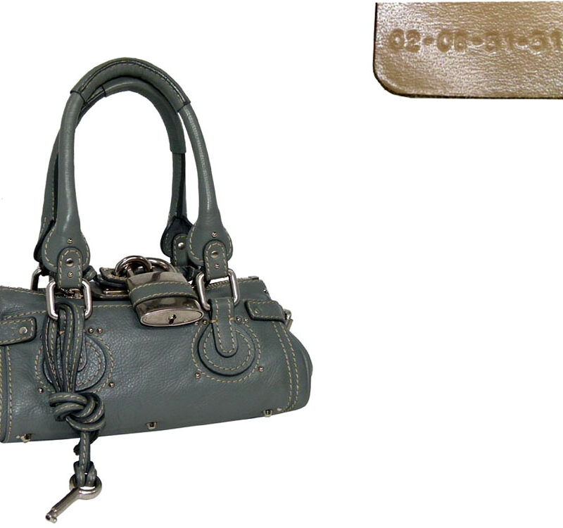 Chloe Grey Paddington Mini Silver Hardware-0