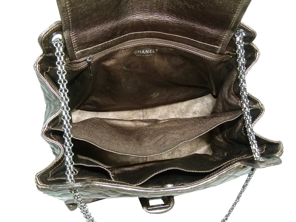 Chanel 12458850 Metallic Bronze Reissue Large Shopping/ Document Travel Luggage Tote-26158