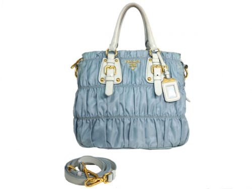 Prada BN1336 Lagoon Blue Tessuto Gaufre Document Tote Large -0