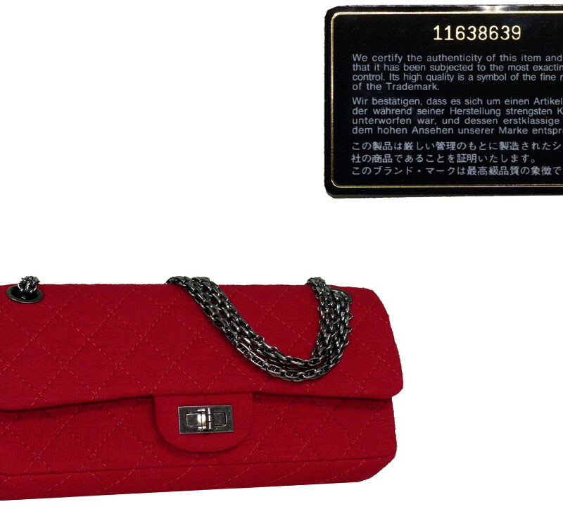 Chanel 11638639 Red Jersey Reissue East West 2.55 Shoulder Bag-0