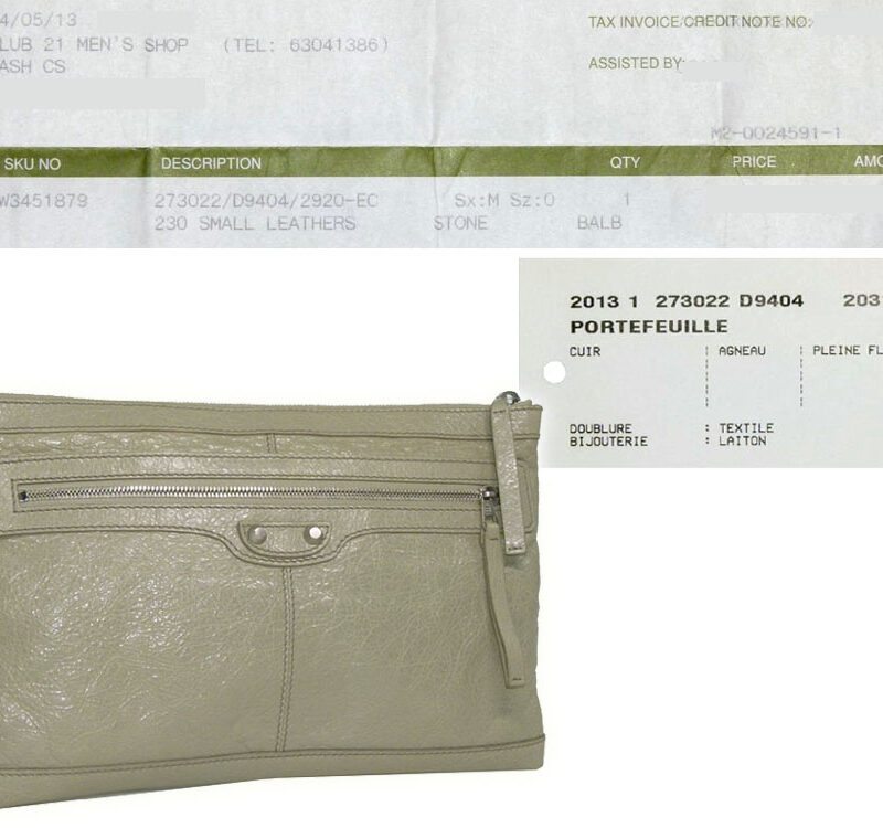 Balenciaga 273022 Stone Envelope Clutch Silver Hardware / Ipad Holder -0