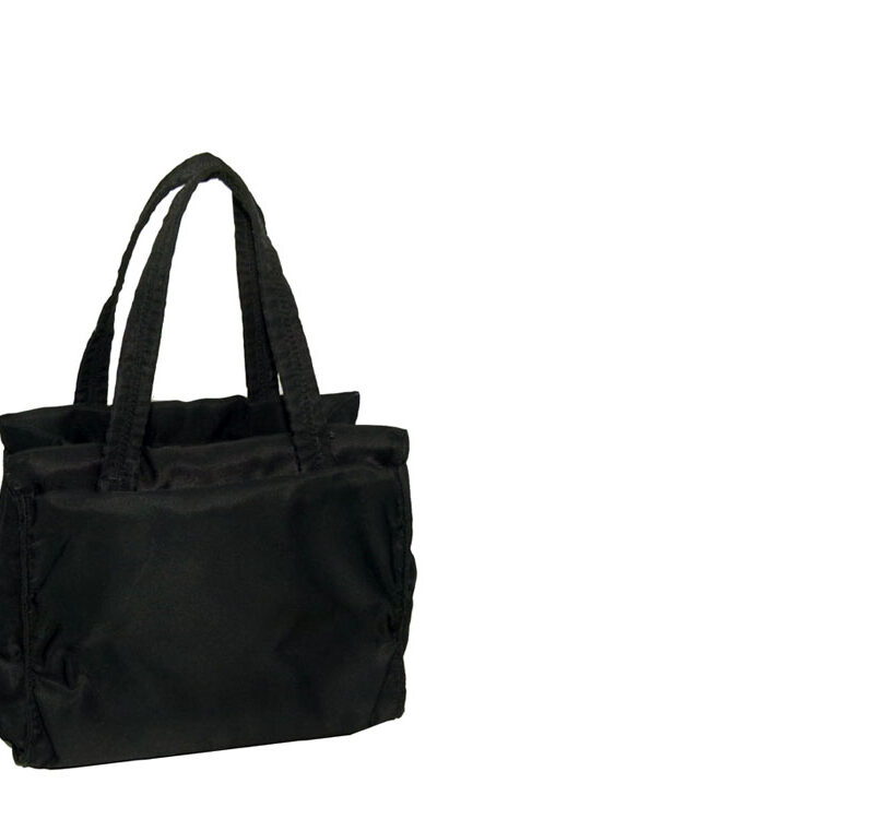 Prada Black Nylon Small Open Tote -0