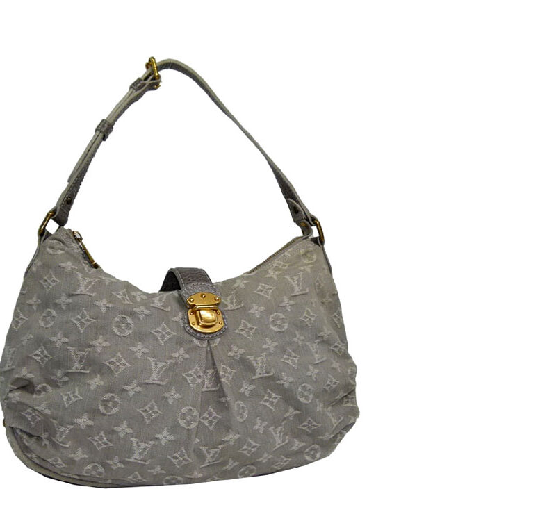 Louis Vuitton Denim Grey Hobo Small-0