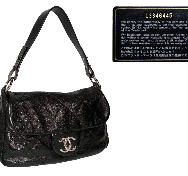 Chanel 13346445 10P Black Distressed "On the Road" Medium Flap Hobo-0