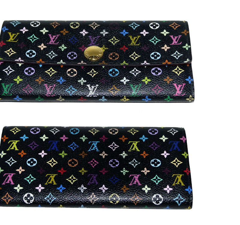 Louis Vuitton Multicolor Black Sarah Wallet Lavandar (CA0172)-0