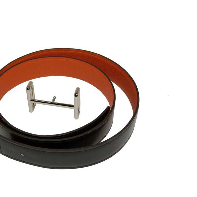 Hermes Belt Size 80/85/90 with H Silver Buckle-0