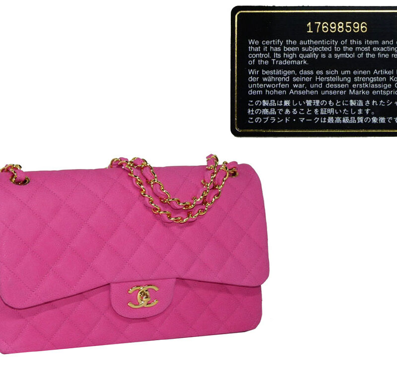 Chanel 17698596 Candy Pink Caviar Jumbo Classic Double Flap Gold Hardware -0