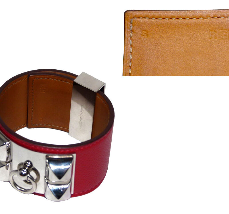 Hermes CDC Geranium Epsom SHW Q Stamp S Size-0