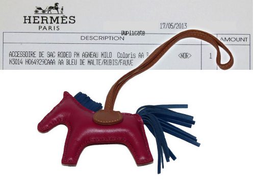 Hermes Rodeo PM Rubis Horse Bag Charm Small Sizw-0
