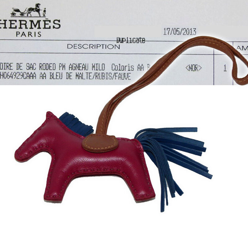 Hermes Rodeo PM Rubis Horse Bag Charm Small Sizw-0