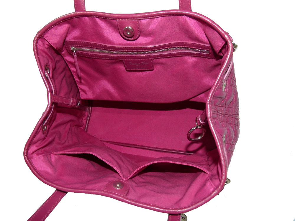 Dior Cherry PVC Canvas Coated Cannage Panarea Tote Medium Document Horizontal Bag-26743