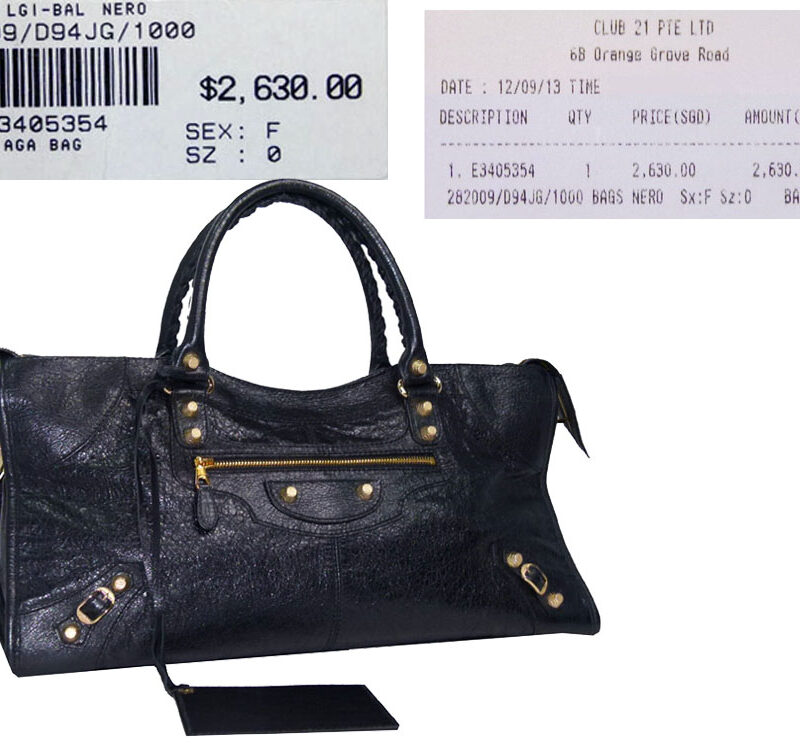 Balenciaga 168028 Black Giant 12 Part Time Gold Hardware Handbag-0