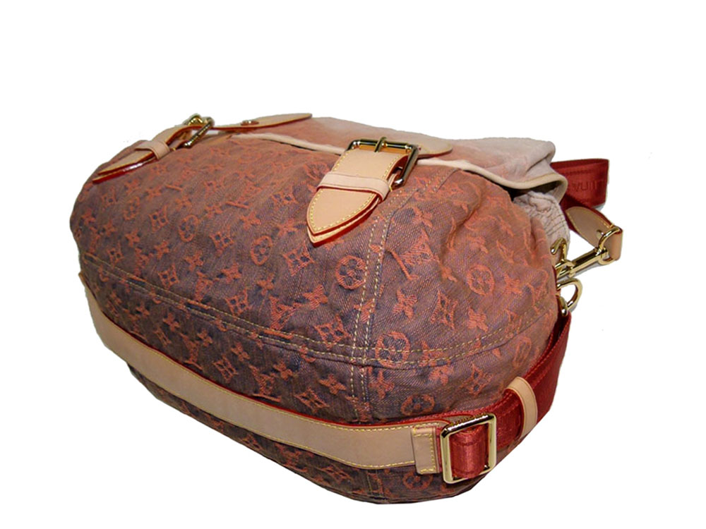 Louis Vuitton M95865 Pink/ Roseo Degraded Monogram Denim Sunrise GM Messenger Bag-26762