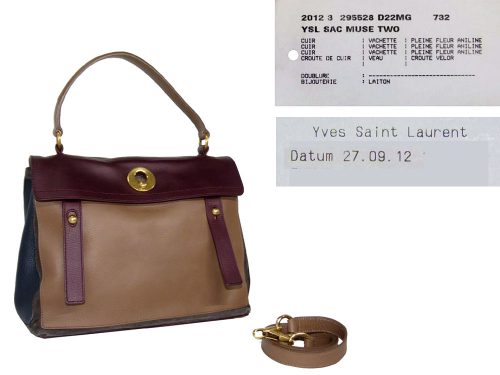 YSL 295528 Tri-color Soft Calf Medium Muse Two Top Handle Bag -0