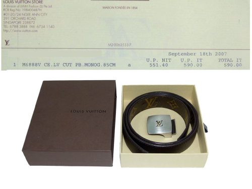 Louis vuitton M6888V Monogram / Brown Size 85cm Belt-0