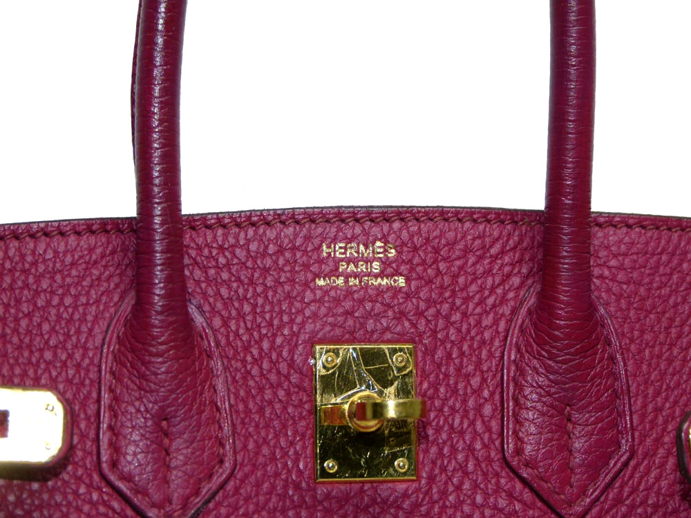 Hermes Birkin 25 Rubis Togo "N" Stamp Clemence with Gold Hardware-26992