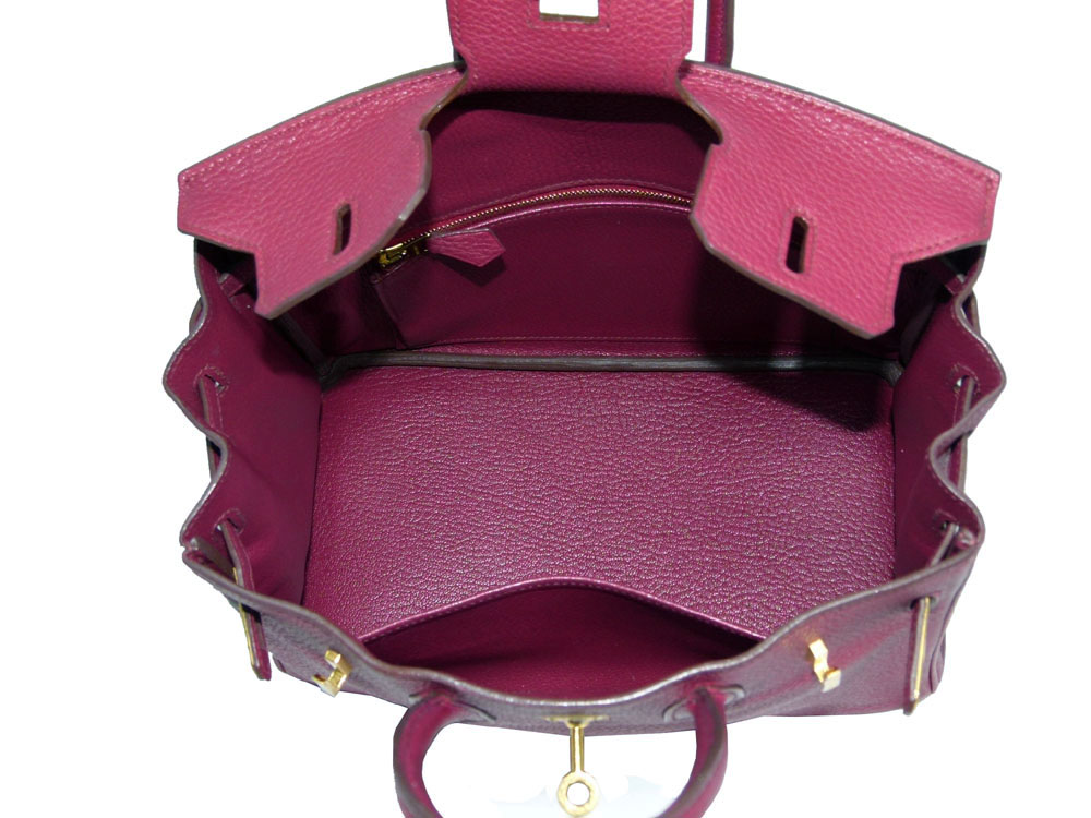 Hermes Birkin 25 Rubis Togo "N" Stamp Clemence with Gold Hardware-26994
