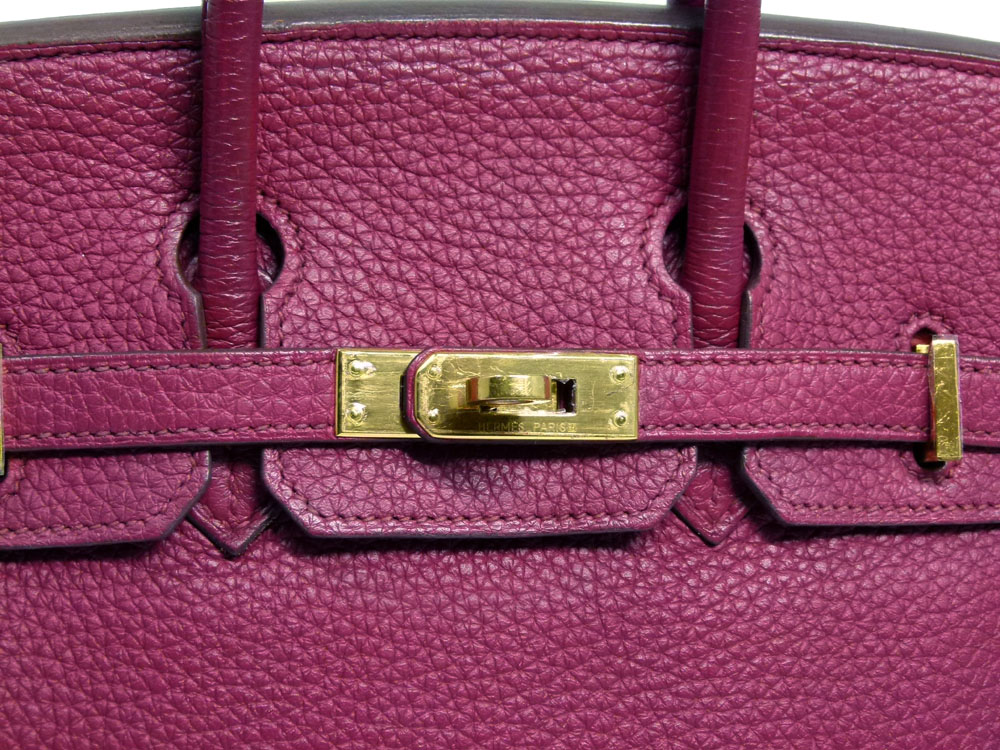 Hermes Birkin 25 Rubis Togo "N" Stamp Clemence with Gold Hardware-26995