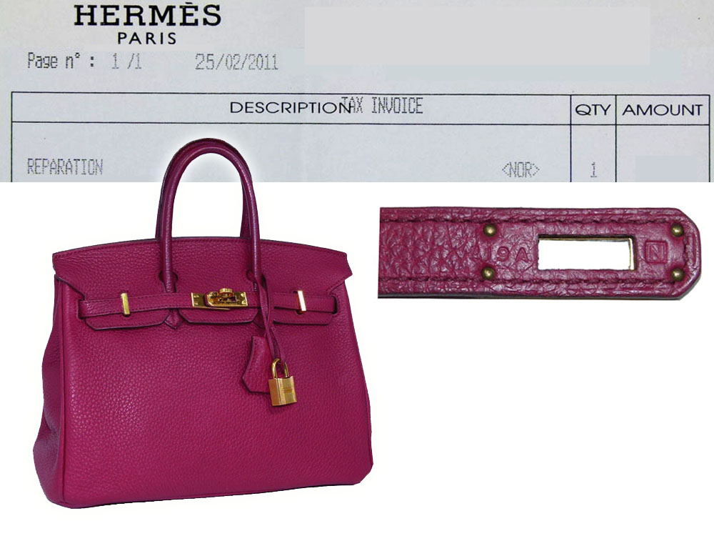 Hermes Birkin 25 Rubis Togo "N" Stamp Clemence with Gold Hardware-0