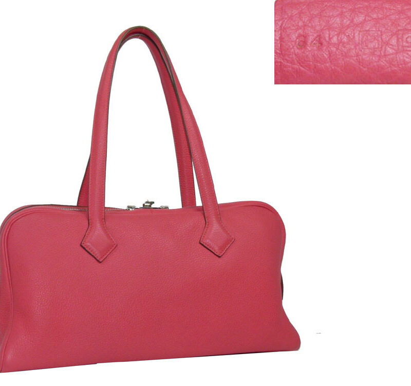 Hermes Rose Jaipur " P " Stamp Victoria Elan PHW Shoulder Bag-0