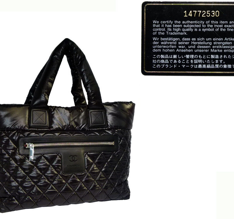 Chanel 14772530 Black/ Red Coco Cocoon Quilted Large Shopping Tote-0