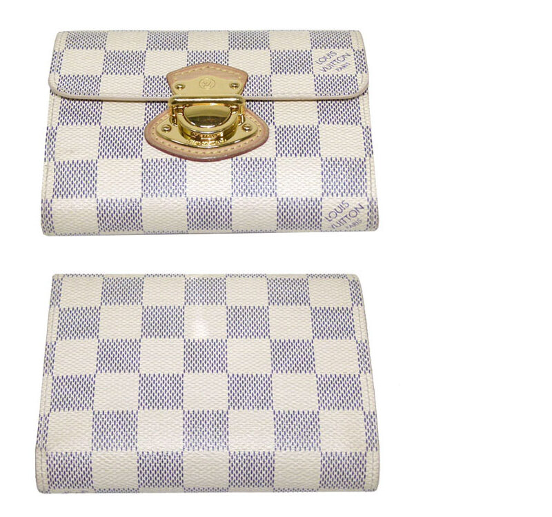 Louis Vuitton N60030 Damier Azur Canvas Joey Wallet-0