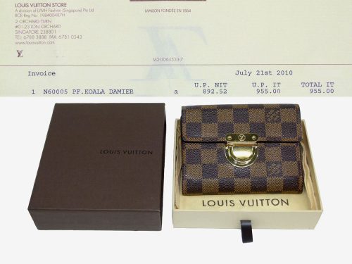 Louis Vuitton N60005 Damier Canvas Koala Wallet -0