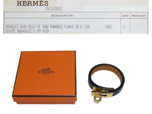 Hermes Black Kelly Double Tour with Gold Hardware "Q" Stamp - Size S-0