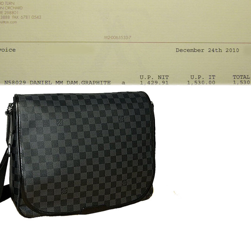 Louis Vuitton N58029 Damier Graphite Canvas Daniel MM Messenger Bag-0